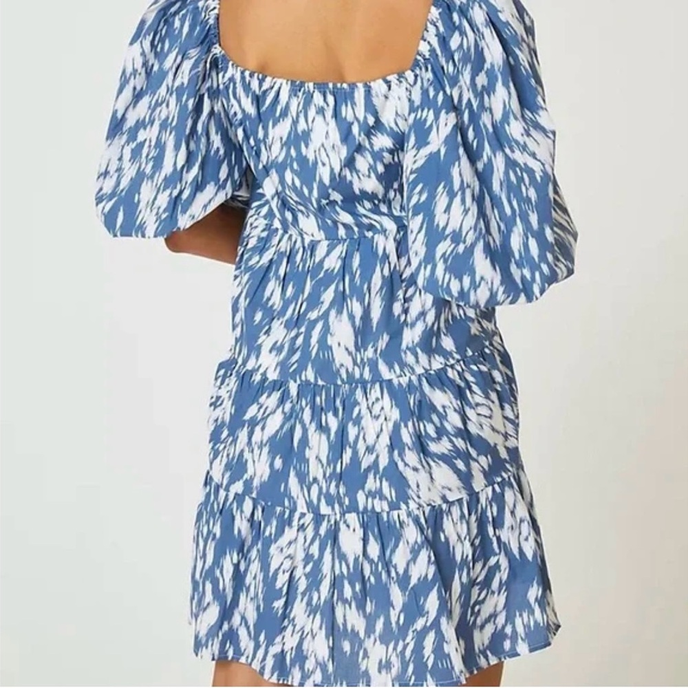 Anthropologie Blue and White Mini Dress Blue Tassel NWOT